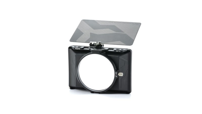 Tilta Mini Matte Box | 15mm Rod Adapter & 4 Lens Adapters | Lightweight | Filter Support | Top Flag | Dual Cold Shoe Mount | Designed for Mirrorless, DSLR | MB-T15 - Image 1